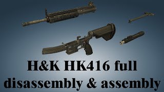 HampK HK416 full disassembly amp assembly [upl. by Ednalrym]