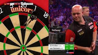 180s GALORE Van Gerwen v Schindler  World Cup of Darts 2018 [upl. by Beckerman]