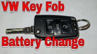 VW Golf Key Fob Battery Replacement Flip Key Fob Battery Change Volkswagen Polo Up [upl. by Jodoin]