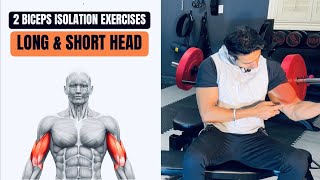 2 Biceps Isolation Exercises for LONG Head amp SHORT Head  Guru Mann [upl. by Airpal644]