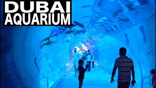 Dubai Aquarium amp Underwater Zoo Complete Tour  4k  Dubai Tourist Attraction [upl. by Magee]