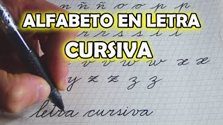 CALIGRAFÍA Cómo ESCRIBIR el ABECEDARIO en letra CURSIVA minúscula [upl. by Benioff]