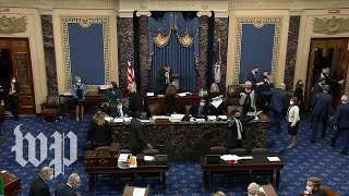 Senators escorted out of chamber as proTrump supporters storm the US Capitol [upl. by Ellenuahs]