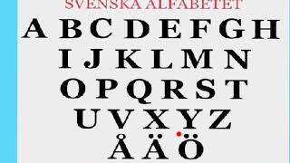 Svenska alfabetet SFIThe swedish alphabet [upl. by Rieth]