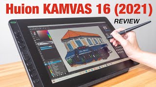 Review Huion Kamvas 16 2021 pen display [upl. by Amber]