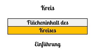 2 Kreis  Flächeninhalt  Einführung [upl. by Nikolas131]