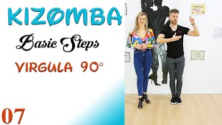 Kizomba Tutorial 07 Virgula 90°  Kizomba Basic Steps  Kizomba Lesson  ArmandampLavinia [upl. by Flyn]