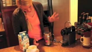 Nespresso Aeroccino Plus Frother Review Frothing Almond Milk [upl. by Juni549]