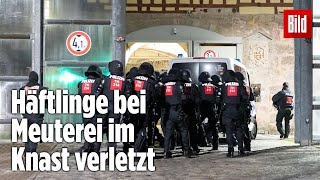 Gefängnismeuterei Polizei stürmt Knast in Thüringen  JVA Untermaßfeld [upl. by Brey241]