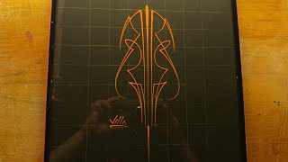 How to Pinstripe Simple Pinstriping Design 22 [upl. by Damahom]