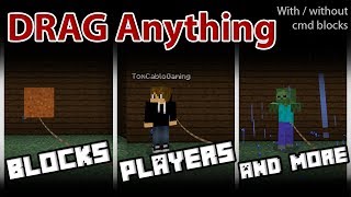 How to leash amp drag anything in Minecraft PE command blocks [upl. by Anitnemelc]